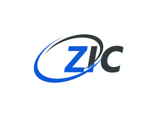 ZIC letter creative modern elegant swoosh logo design