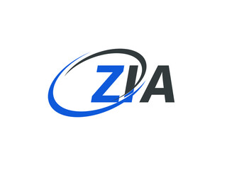 ZIA letter creative modern elegant swoosh logo design
