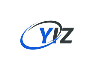 YIZ letter creative modern elegant swoosh logo design