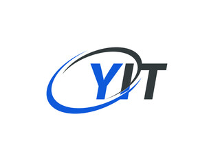 YIT letter creative modern elegant swoosh logo design
