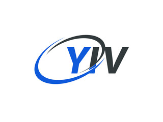 YIV letter creative modern elegant swoosh logo design