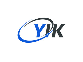 YIK letter creative modern elegant swoosh logo design
