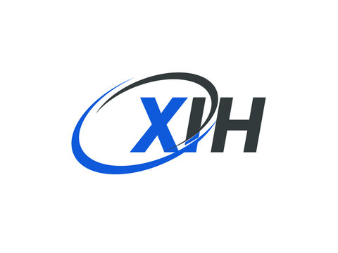 XIH letter creative modern elegant swoosh logo design