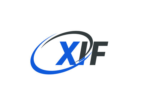 XIF letter creative modern elegant swoosh logo design