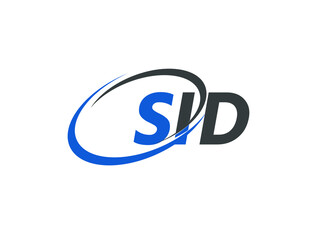 SID letter creative modern elegant swoosh logo design