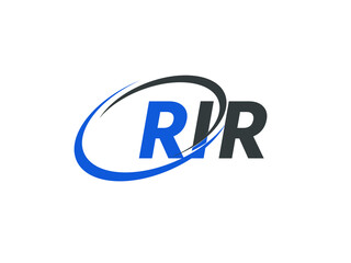 RIR letter creative modern elegant swoosh logo design