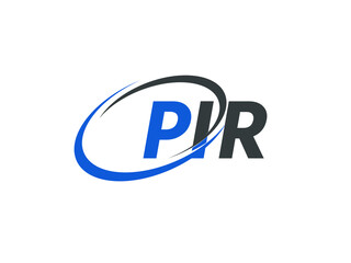 PIR letter creative modern elegant swoosh logo design