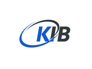 Obraz premium KIB letter creative modern elegant swoosh logo design