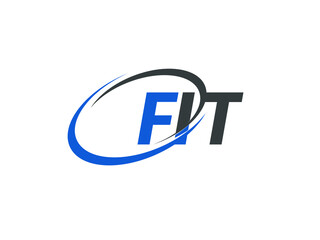 FIT letter creative modern elegant swoosh logo design