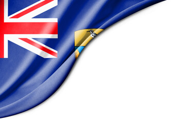Saint Helena flag. 3d illustration. with white background space for text.