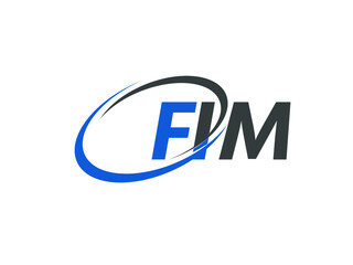 FIM letter creative modern elegant swoosh logo design