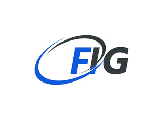FIG letter creative modern elegant swoosh logo design