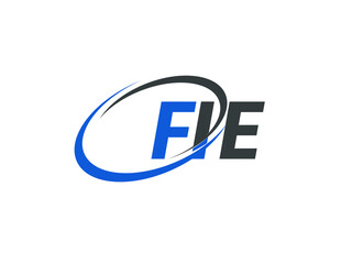 FIE letter creative modern elegant swoosh logo design
