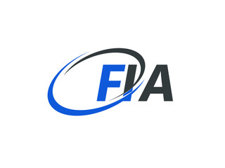 FIA letter creative modern elegant swoosh logo design