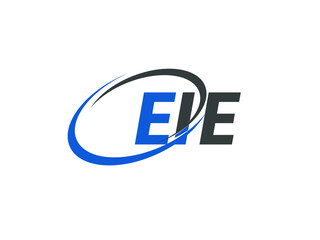 EIE letter creative modern elegant swoosh logo design