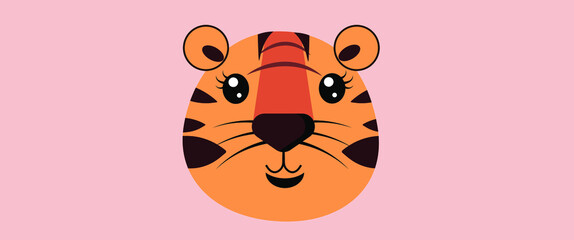 Tiger vector  illustration isolated. Big wild cat. Siberian tiger  .Symbol of chinese new year. animal. Wildlife