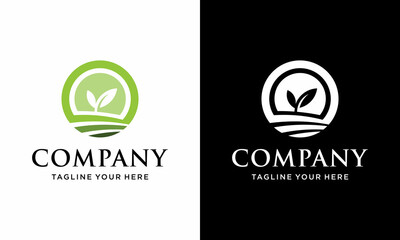 vector logo design illustration of agriculture business, tractor farm, soil farm, crop field, garden, pasture, milk, barn, Emblem, Design Concept, Creative Symbol, Icon. on a black and white backgroun