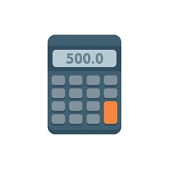 Tax calculator icon flat isolated vector