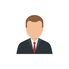 Tax inspector icon flat isolated vector