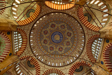 Fototapeta na wymiar EDIRNE, TURKEY,DECEMBER 25, 2021: Dome of Selimiye Mosque in Edirne, Turkey.