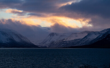 sunset in the mountains