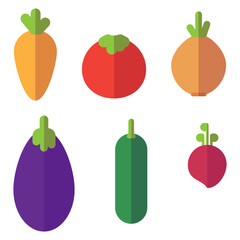 Pacote de vetor sobre legumes.