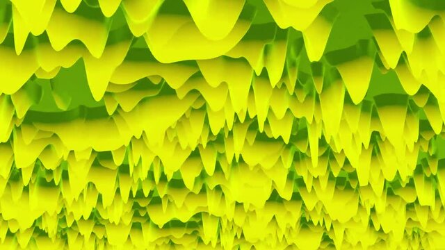 Yellow abstraction .Design. A bright yellow background on which yellow blots move like drops in 3d.