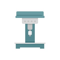 Engineer milling machine icon flat isolated vector