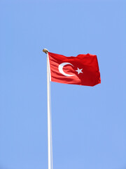 turkish flag, and blue sky
