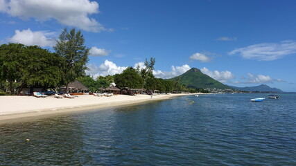 Scenic view of a beautiful tropical island beach