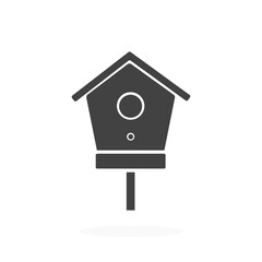 Bird House Icon Silhouette Vector Illustration