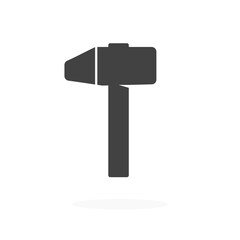 Hammer Icon Silhouette Vector Illustration
