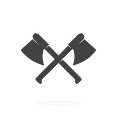 Crossed Axe Icon Silhouette Vector Illustration