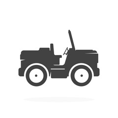 4 Wheel Drive Icon Silhouette Vector Illustration