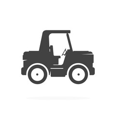 Naklejka premium Golf Cart Icon Silhouette Vector Illustration