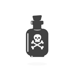 Poison Bottle Icon Silhouette Vector Illustration