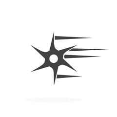 Obraz premium Throwing Star Icon Silhouette Vector Illustration