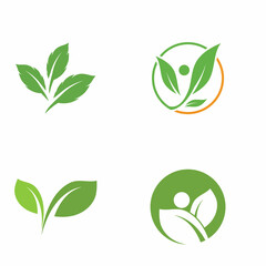 Leaf icon Vector Illustration design Logo template