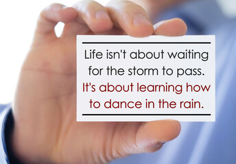 Motivational quote for life and business