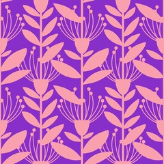 Simple floral seamless pattern with flowers for fabrics and cards and linens and kids and wrapping paper