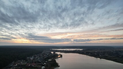 sunset over the river