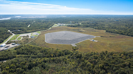 Drone Photo of Nuclear Waste Adventure Trail Weldon Spring Missouri