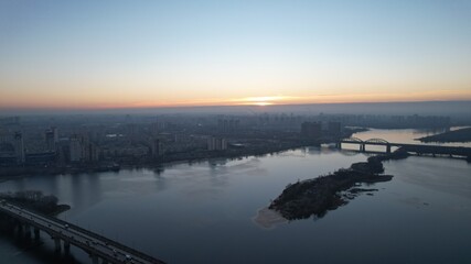 sunrise over the river