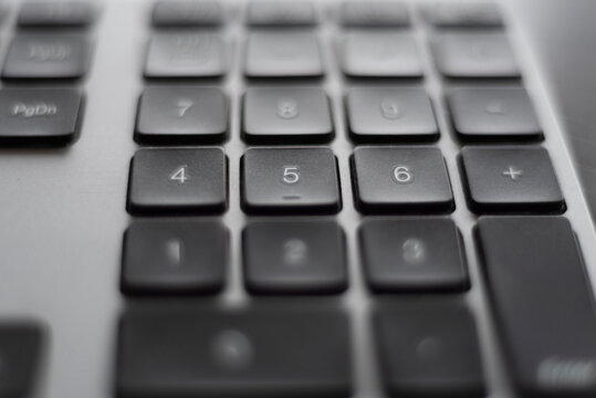 Numeric keypad close up view. 