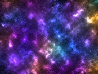 Beautiful, Colorful Galaxy Space Background.