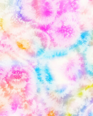 trendy tie dye abstract drawn with pink, blue and white colors