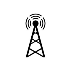 Naklejka premium Antenna icon isolated on white background