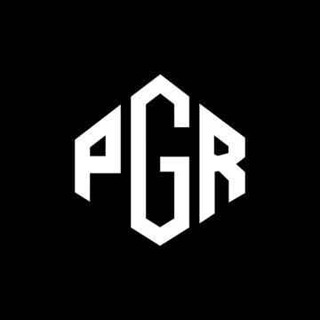 PGR letter logo design with polygon shape. PGR polygon and cube shape logo design. PGR hexagon vector logo template white and black colors. PGR monogram, business and real estate logo.