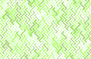 Abstract geometric pattern with stripes, lines. Seamless vector background. White and green ornament. Simple lattice graphic design