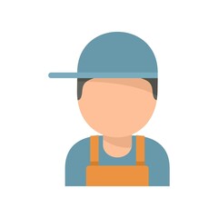 Auto mechanic icon flat isolated vector